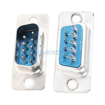 10PCS VGA Male Plug Socket DB9 9-Pin D-SUB 2 Rows Solder Type Connector Adapter
