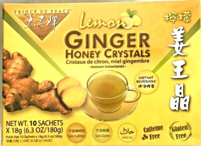 LEMON Ginger Honey Crystals Prince of Peace Instant Beverage