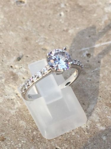 14K Weißgold Rundschliff Diamant Verlobungsring für Damen, Braut 1,00 ct - Bild 1 von 7