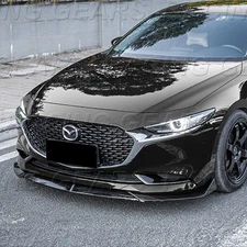 FIT 2019-2023 MAZDA3 MAZDA 3 PAINTED BLACK JDM FRONT BUMPER BODY KIT SPOILER LIP