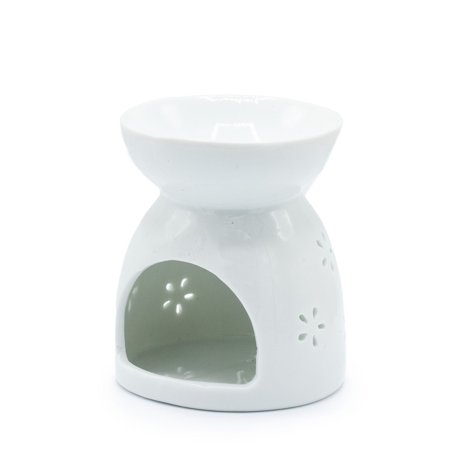 B&Q -  Buddha Cut-Out Ceramic Oil BurnerWhiteCompact Aromatherapy Diffuser - Image 2