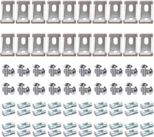 20Pcs 10 Series Aluminum Extrusion Brackets Connector Set with T-Nuts & Bolts