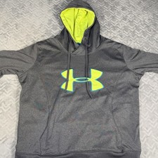 Under Armour UA Storm Big Logo ColdGear Semi-Fitted Gray Hoodie Women s Large