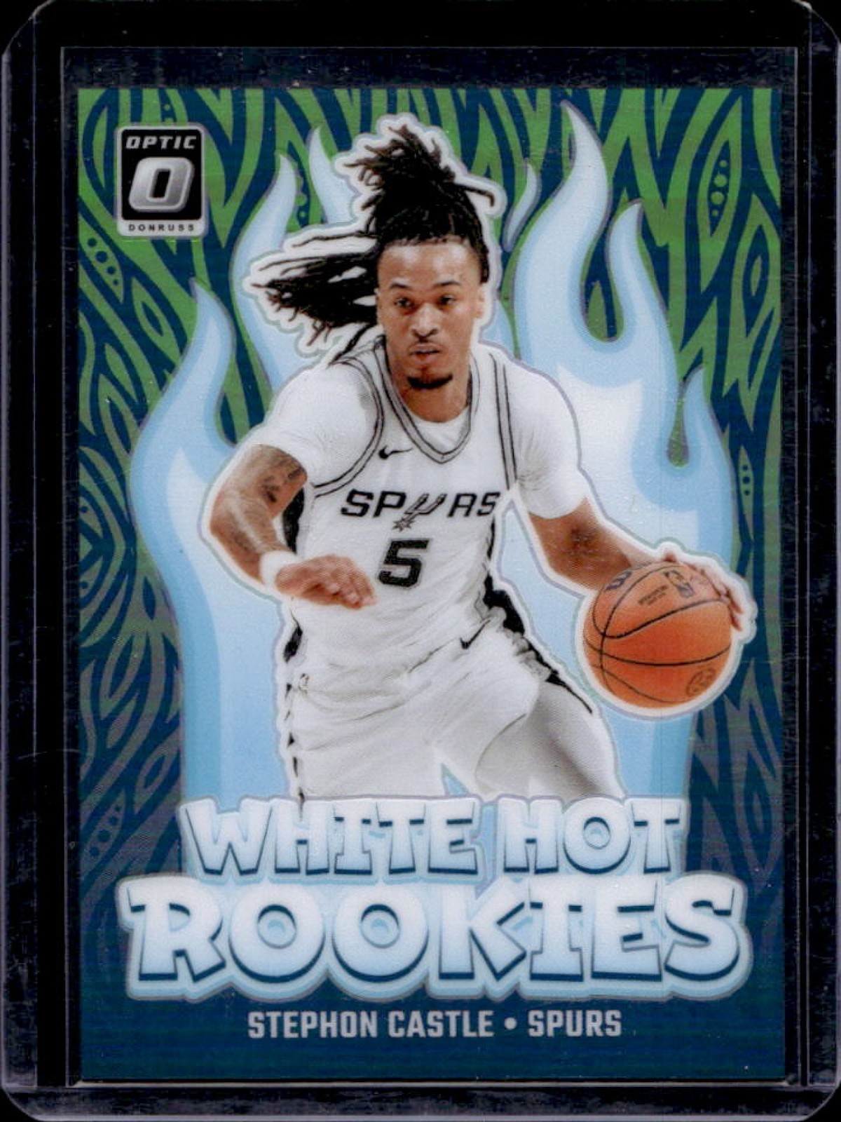 2024-25 Donruss Optic Stephon Castle White Hot Rookies Lime Green RC #109/199