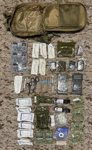 Premium Multicam Combat Medic RE Aid Bag Kit Stocked Trauma Kit Unexpired Gear