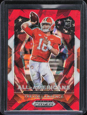2021 Panini Prizm Draft  All American #181 Trevor Lawrence Red Ice Rookie RC