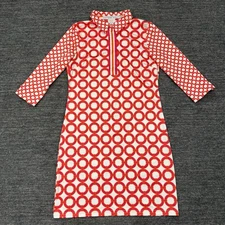 Gretchen Scott Designs Everywhere Dress Women Pink Geometric Preppy Resort Beach