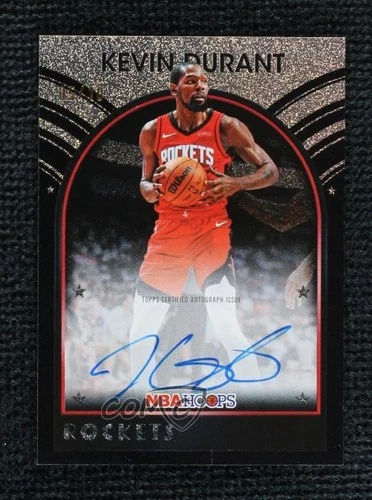 2025-26 Topps NBA Hoops 1989 Signatures Black Pixel Burst 5/10 Kevin Durant Auto