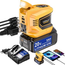 200W Power Inverter for Dewalt 20V Max, Battery Inverter DC 20V to AC 110V-120V,