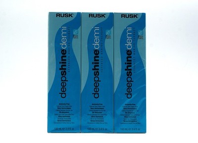 RUSK Brilliant Red 6.66RR Deepshine Demi 100ml Hair Color 3 Pack NEW