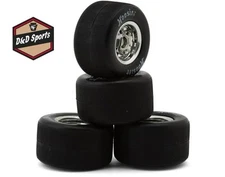 1RC (1RC5571) - 1/18 Asphalt Modified Hoosier Tires (Chrome) (4) (F/R)
