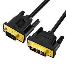 DVI to VGA Cable DVI-D 24+1 to VGA Cable Male to Male 1080P Full HD for HDTV