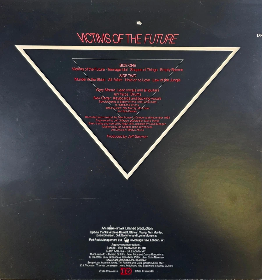 Gary Moore Victims Of The Future LP Album Vinyl Record 1984 blues rock - Image 3 of 4