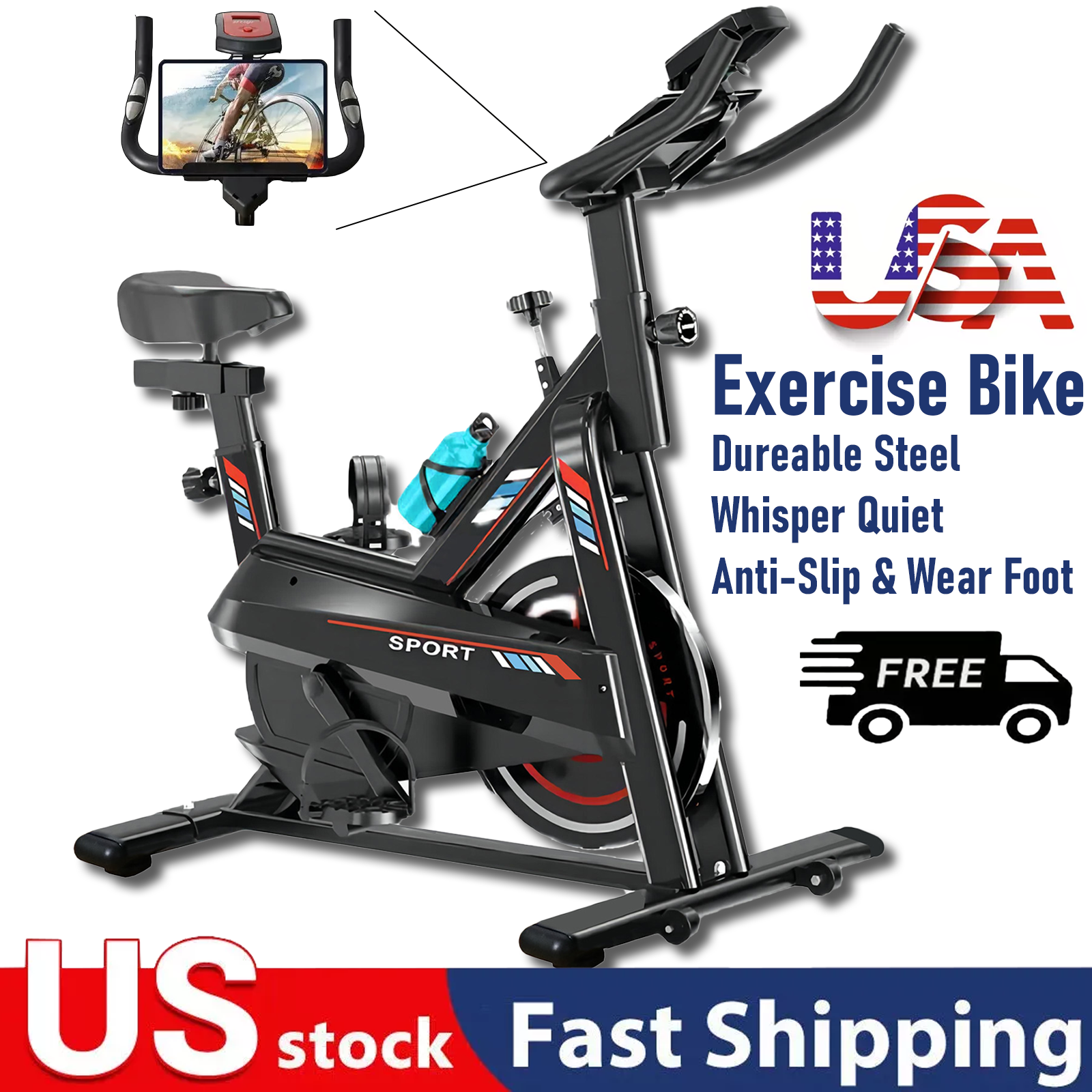 Indoor Cycling Bike for Home Cardio Workout and Fitness Training