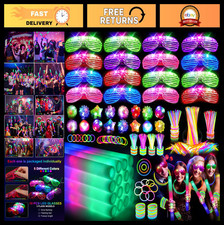 150 PCS Glow in the Dark Party Supplies, 16 Foam Sticks, 16 LED Glasses