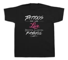 New Mens cotton T-shirt print Tattoos love beautifull painfulle graphic design