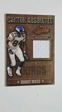 2003-PLAYOFF ABSOLUTE-RANDY MOSS CANTON ABSOLUTES GAME WORN JERSEY-/150-VIKINGS