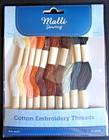 Malli pack of 10 cotton embroidery threads pack #1