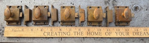 Lot of 4 Vintage Cabinet Door Latches Reclaimed Hardware