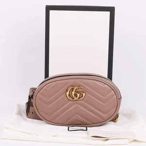 Sac ceinture beige matelassé Gucci GG Marmont 476434 121172359