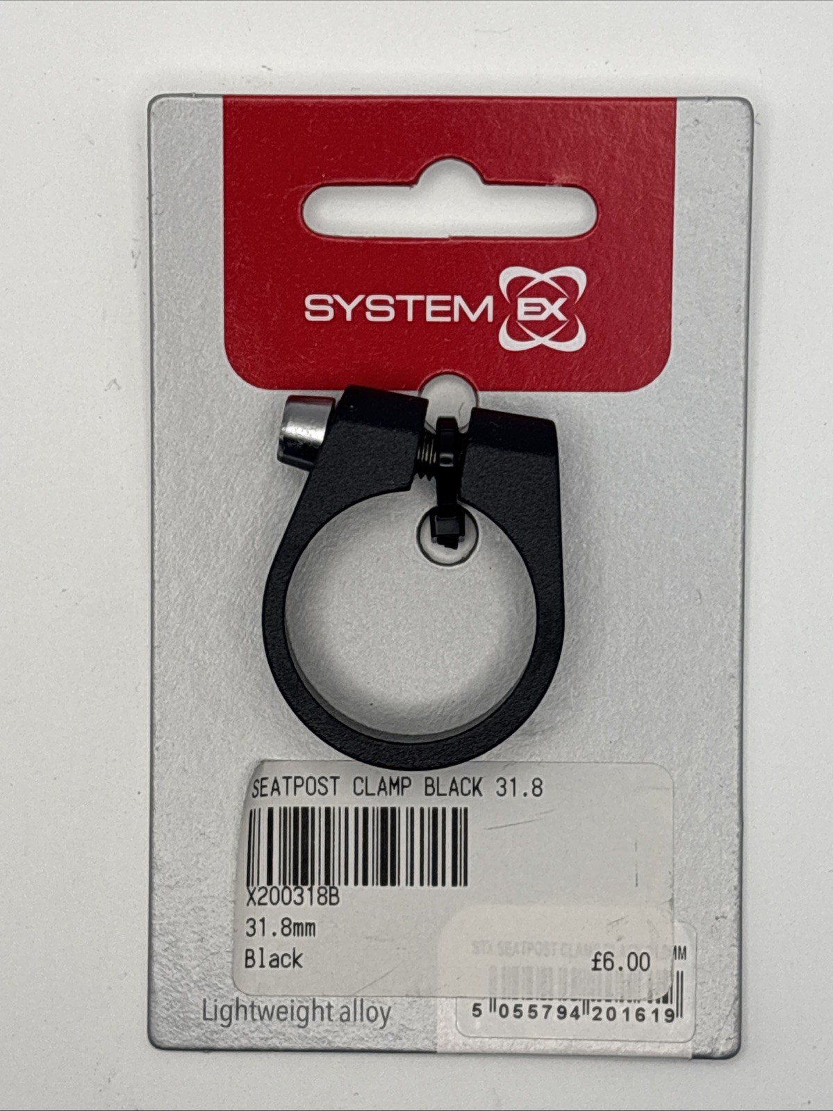 SystemEX Seatpost Clamp in Black 31.8mm - 5055794201619 - New - Packaging Marked