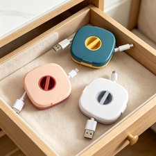 3PCS Retractable Cable Management Cord Organizer 3 Colors for Home Office