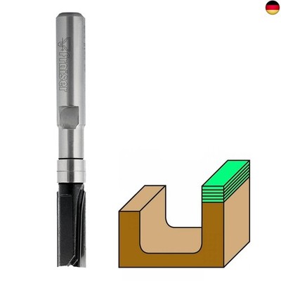 Double Ball Bearing Bottom Copy Router Bit - 8mm Shank 8mm Diameter Precision Wo