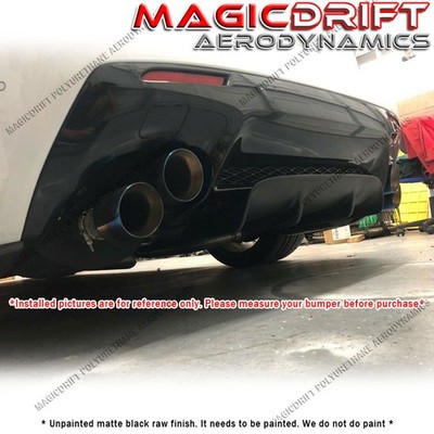 31'' x 9'' MDA 4 Fin Style Rear Bumper Diffuser Lip FRP Matte Black Universal Fit