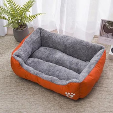 Black Dog Bed Plush Sleeping Bed for Large, Medium and Small Dogs, Non-Slip and