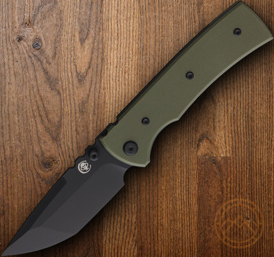 Chaves Knives Redencion Folding Knife 3.5'' Elmax Steel Blade OD Green G10 Handle
