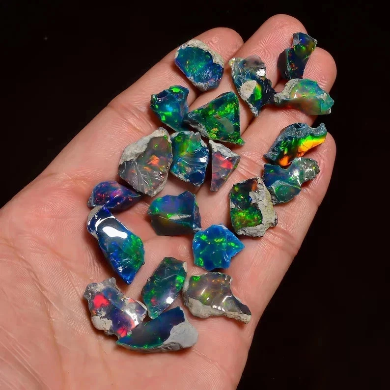 Cut Grade Black Opal Rough Lot AAA Grade Large Siz Ethiopian Welo Black Opal Raw - Image 3 of 4