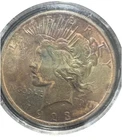 1923 Silver Peace Dollar Awesome Toning.