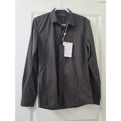Antony Morato Mens Slim Fit Cotton Geometric Print Shirt Wood 48 M