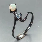 Jewelry Natural Opal Ring 925 Sterling Silver Size 6.5 /R467495