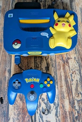 Original Nintendo 64 N64 Pokemon Pikachu Edition Konsole, Controller PAL NUS-101