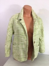 Talbots Green Tweed Blazer Jacket Womens 14