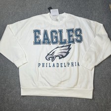 Philadelphia Eagles Gameday Couture Crewneck Sweatshirt Womens L NWT White