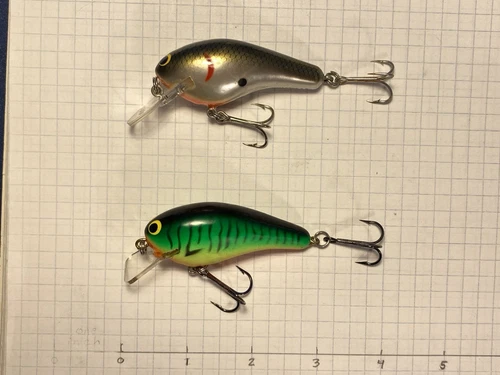 2 VTG BAGLEY BALSA ORIGINAL Kill’r B Killer Silver Tennessee Shad CHATTER BII B2
