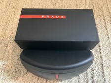 Prada Sport Glasses Sunglasses Hard Case Shell Black Plastic Lightweight  Box