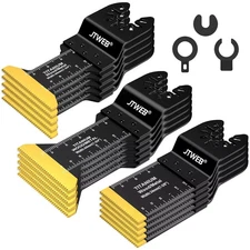 15PCS Titanium Oscillating Saw Blades, Multitool Blades Oscillating Too...