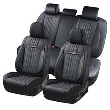 Seat Covers, Waterproof Car Seat Cover for Cars 5 Seats, Full Set Black Hole