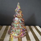 Vintage Fenton Gold Amber Carnival Glass Christmas Sugar Plum Fairy Tree Pink