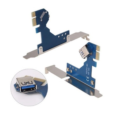 PCI-E Express X1 auf Dual PCI Riser Extend Adapterkarte mit USB 3.0 Kabel
