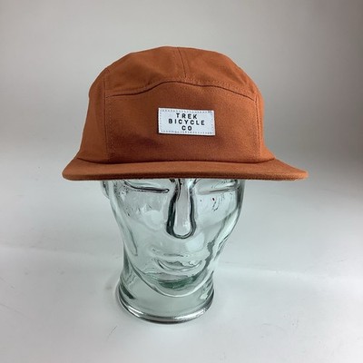 Trek Bicycle 5 Panel Hat Rust Orange Strapback Low Profile Adult Cotton Sportiqe