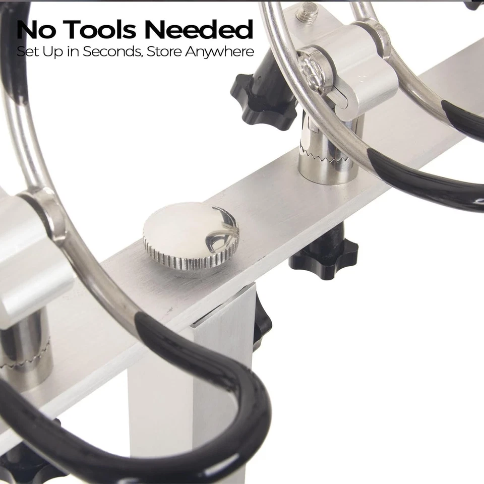 Aluminum Boat Fishing Rod Holder PVC Coated  Marine Fishing Rotation Pole Rack - Image 4 of 4