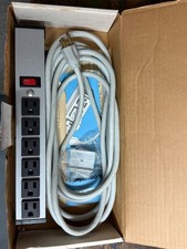 Surge Protector Metal Power Strip 6 Outlets, ,Rating: 125 V 60 Hz