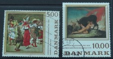 Denmark 1984 set of 2 paintings stamps SG 790/1 Used cat £9.75