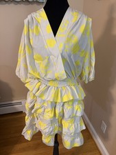 Floral Yellow Ruffle Dress