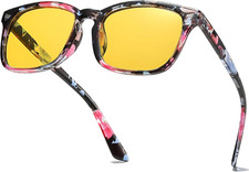 Night Driving Glasses for Women Men - Polarized anti Glare Yellow Lens Glasses H