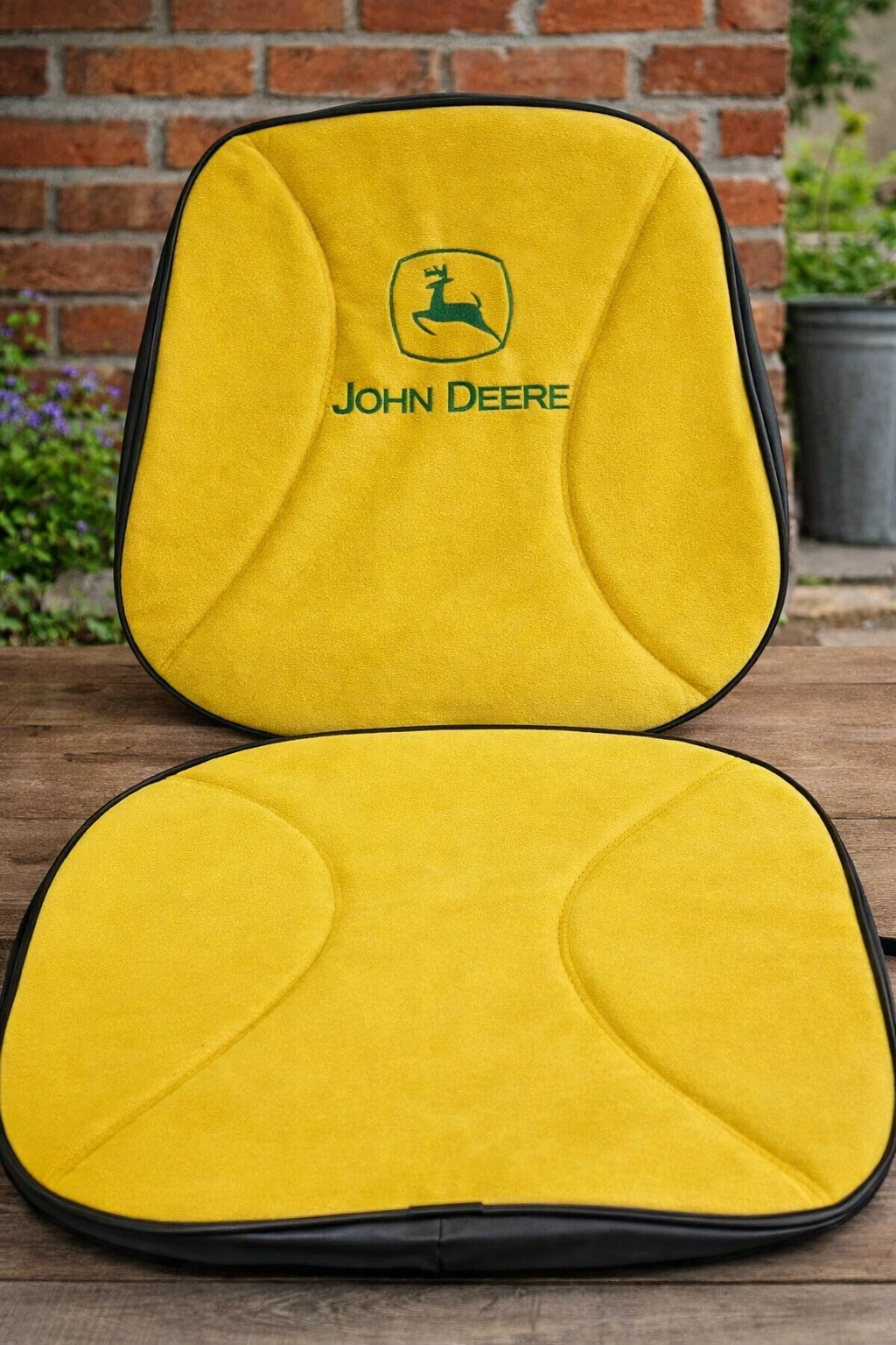 Universal 2 Piece Tractor Seat Cover Yellow Fits John Deere